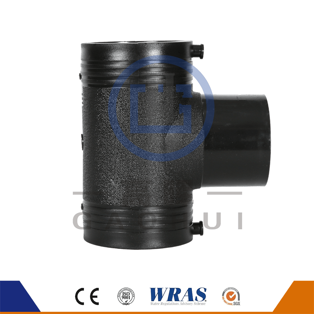 قطعة أنبوبية ثلاثية التفرع المتساوي الانصهار الكهربائي المصبوب HDPE لتوفير المياه